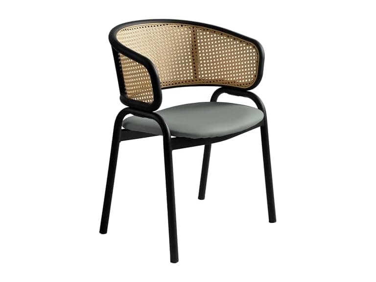Leisuremod EC20GR-L Ervilla Leather Dining Chairs - Image 1