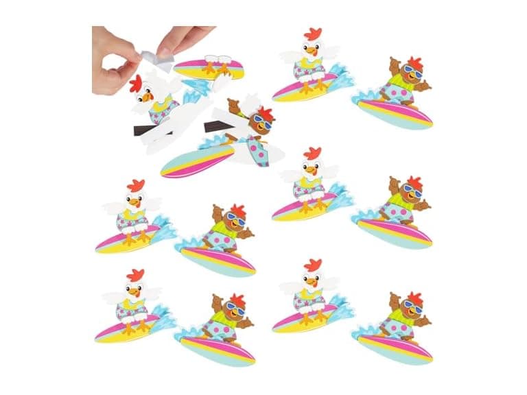 Fun Express Surfing Chicken Magnet Kit 12Pk - Image 1