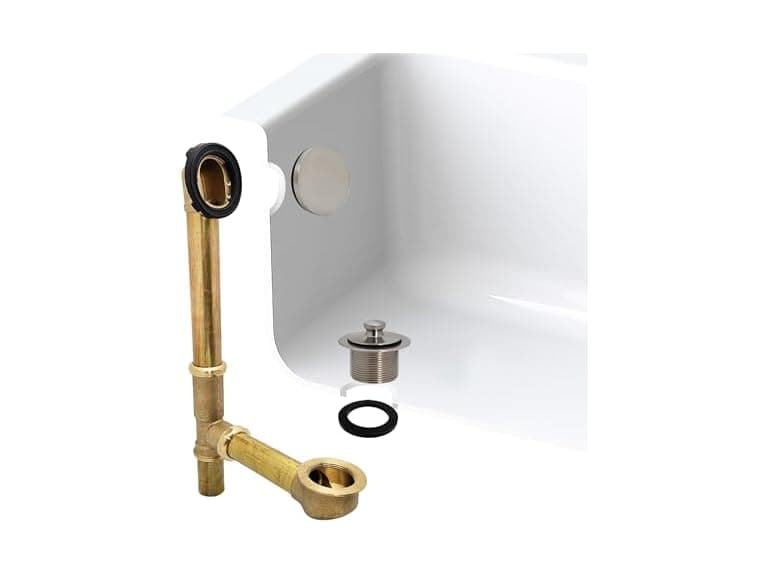 Westbrass A321H-07 14" Brass Bath Waste & Overflow Assembly - Image 1