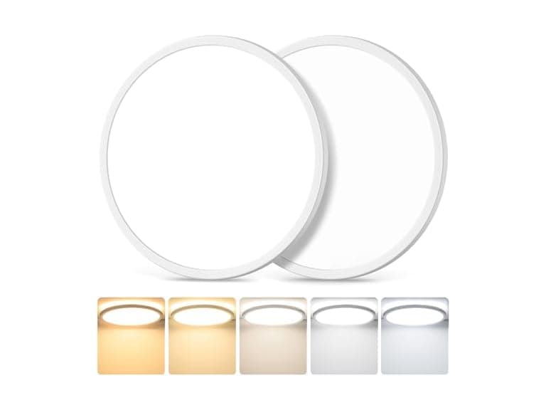 GoBright 12" 3200LM Dimmable LED Flush Mount Ceiling Lights - Image 1