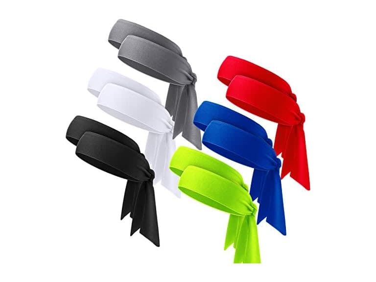 12 Pack Tennis Unisex Tie Hair Band 
