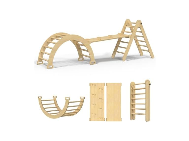CMFYDAILY 5-in-1 Large Pikler Triangle Set - Image 1