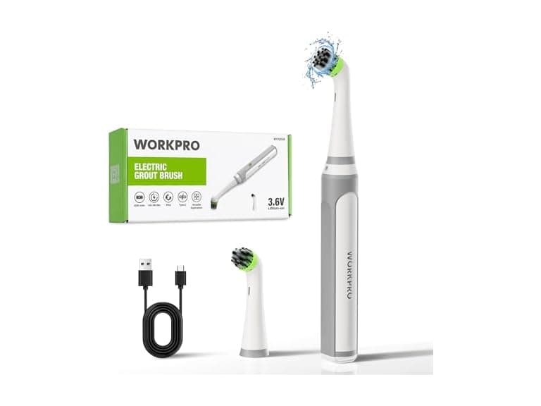 WORKPRO Cordless Grout Brush Set - Image 1