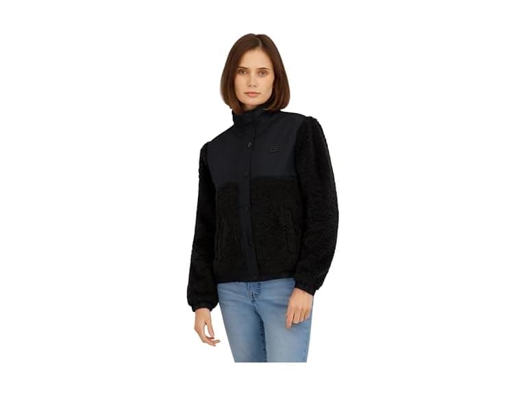 Billabong Womens Full Zip Sherpa Mixed Nylon Jacket - Image 1