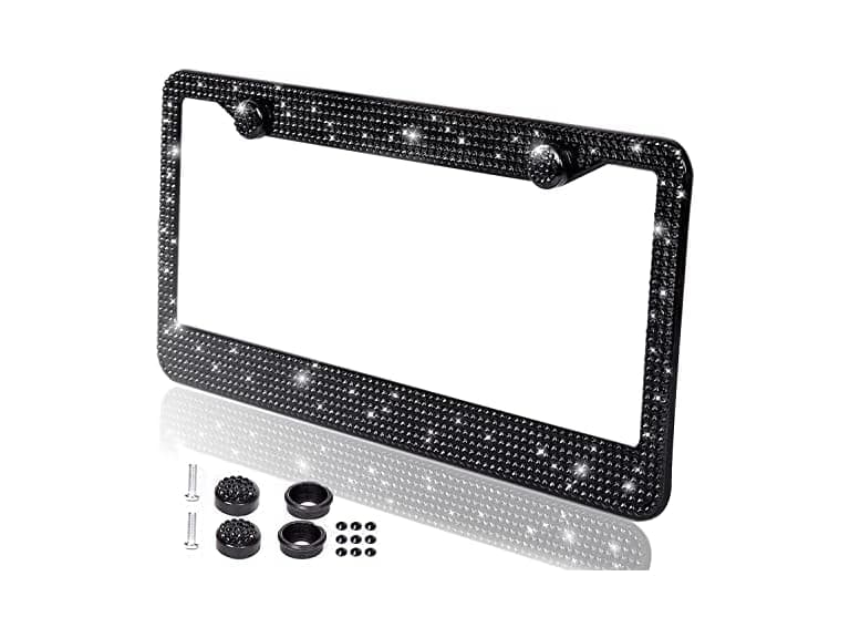 Zone Tech GA0072 Rhinestone License Plate Cover Frame Blin - Image 1