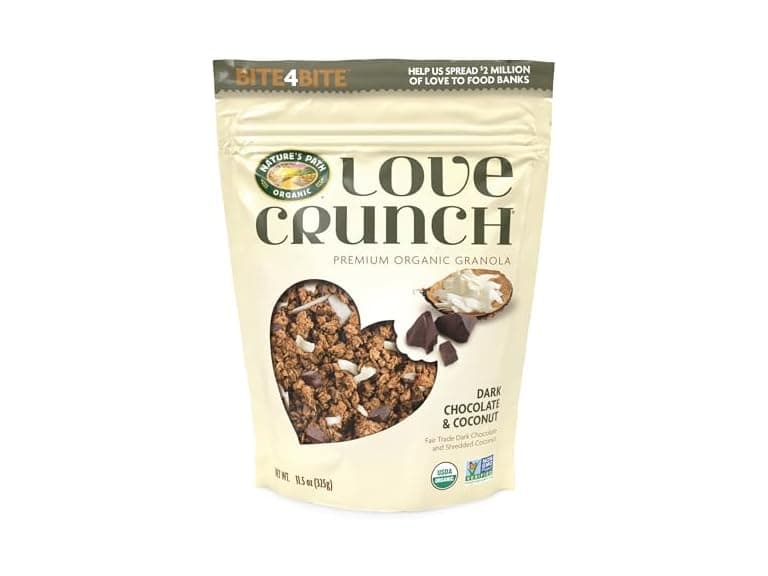 Love Crunch Organic Dark Chocolate & Coconute - Image 1