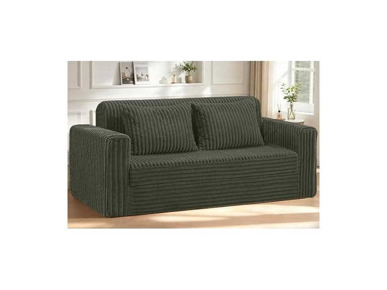HABUTWAY 78" Green 4-in-1 Boneless Couch  - Image 1