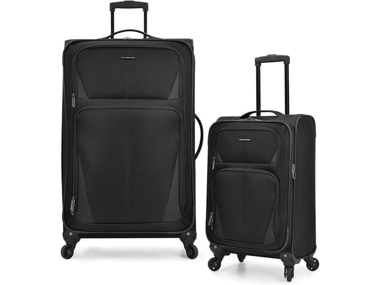U.S. Traveler  Softside Luggage Black, 2-Piece Set - Image 1