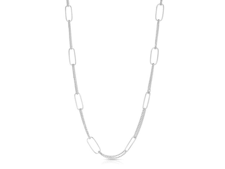 Sterling Silver 20" Paperclip Necklace - Image 1