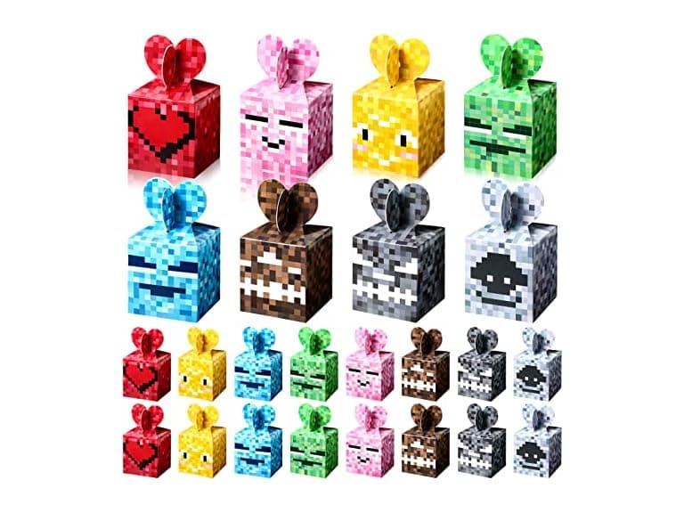 24 Pieces Pixels Miner party favor Boxes - Image 1