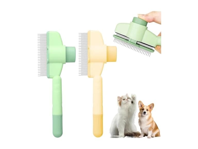 2PCS Pet Comb for Dogs & Cats, Pet Hair Removal Comb - Image 1