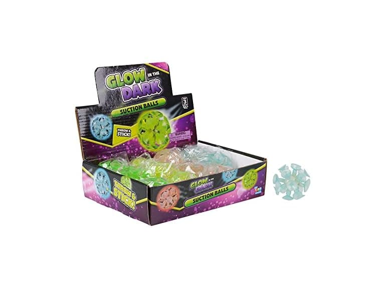 Rhode Island Novelty 2" Glow-in-The-Dark Suction Balls, 12 Pieces per Order - Image 1