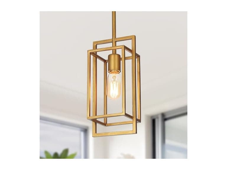 KSANA Antique Gold Pendant Lighting, Modern Golden - Image 1