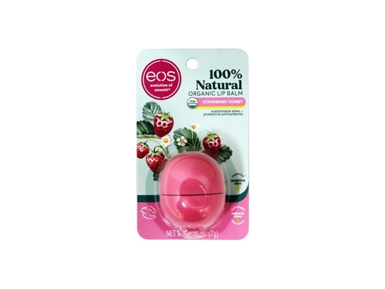 Eos, Lip Balm Strawberry Organic, 0.25 Ounce - Image 1