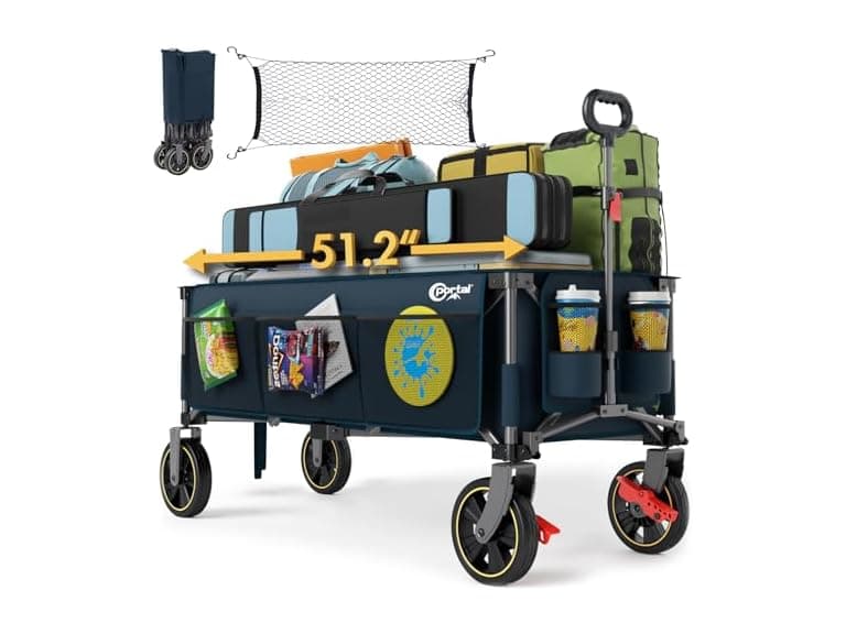 Portal 51.2" Blue Foldable Wagon Cart
