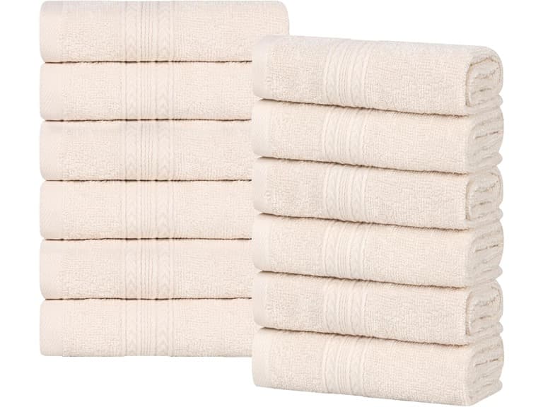 100% Ringspun Cotton 12 Piece Face Towel Set - Image 1