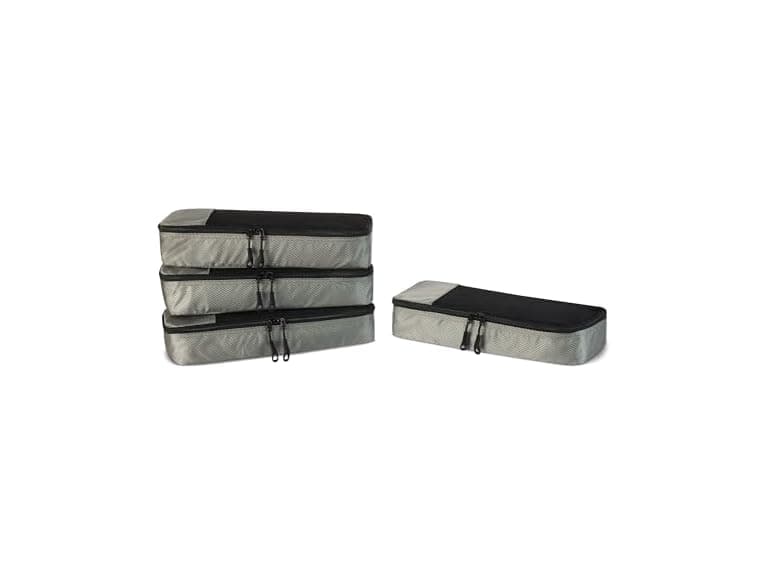 Amazon Essentials 4-Piece Packing Cube Slim, Gray - Image 1