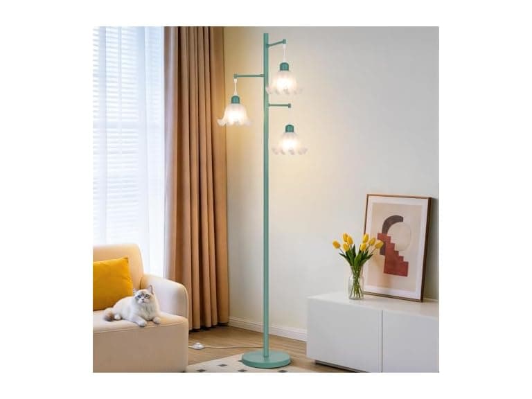 TOBUSA Green Flower Floor Lamp for Living Room - Image 1