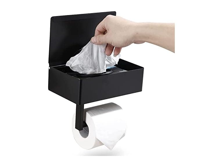DUDE Wipes Stash Box - Toilet Paper, Flushable Wipes Holder - Image 1