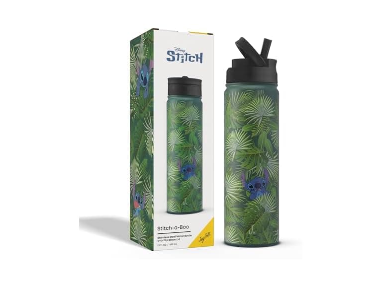 JoyJolt Disney Stitch-a-Boo Stainless Steel Water Bottle  - Image 1