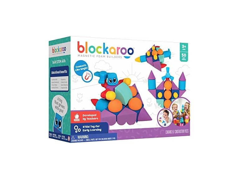 Blockaroo Magnetic Foam Building Blocks - 50-Piece Set - Image 1