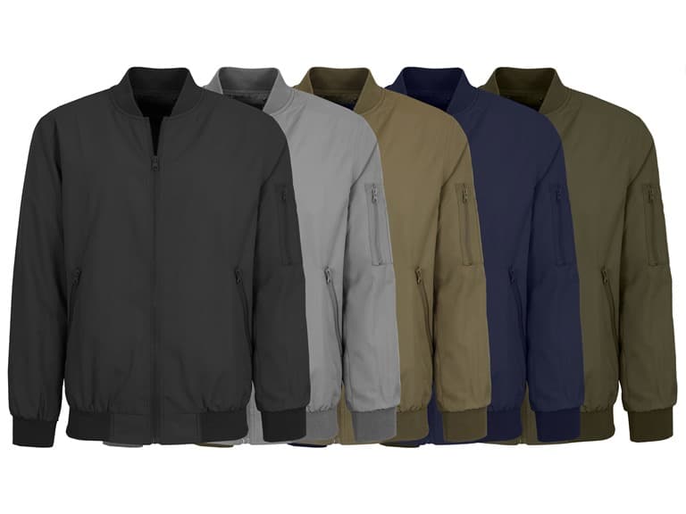Mens Lightweight Bomber Flight Jacket (1 or 2Pk) - Image 1