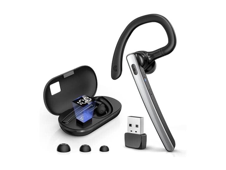 (NEW) TERUNSOUl Bluetooth Wireless Headset V5.3 - Image 1