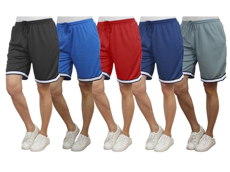 5Pk Womens Loose Fit Active Mesh Shorts - Image 1