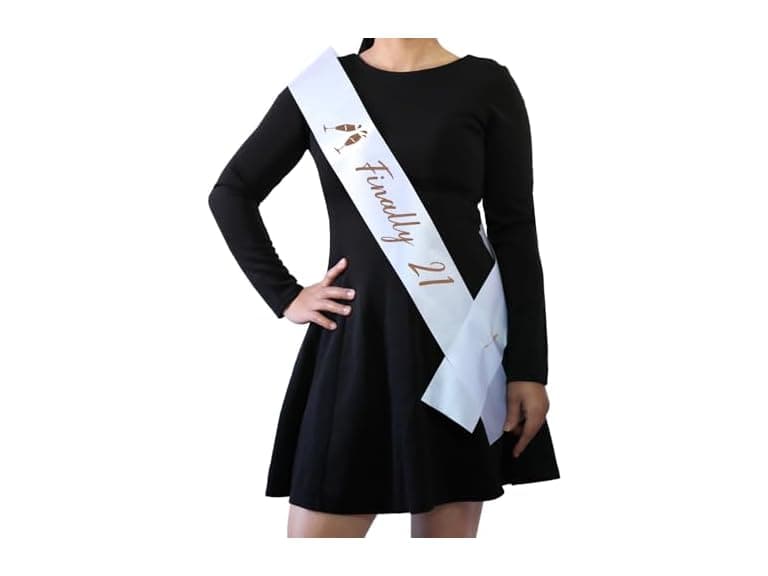 Finally 21 Birthday Sash - Image 1