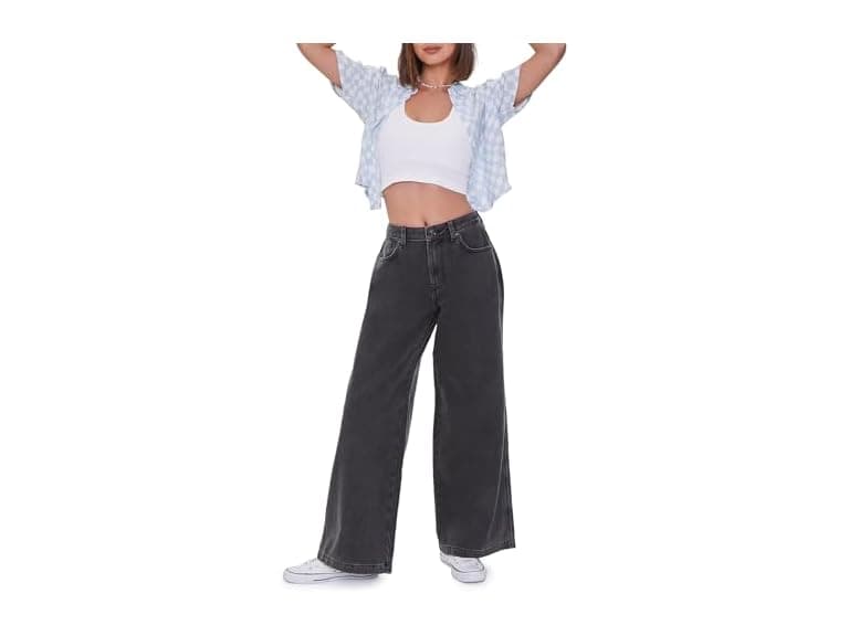 Forever 21  (28) Wide-Leg High-Rise Jeans - Image 1