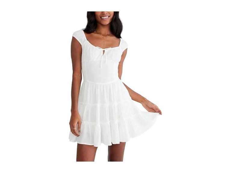 Aeropostale Women Smocked Waist Short Sleeve Dress - Image 1