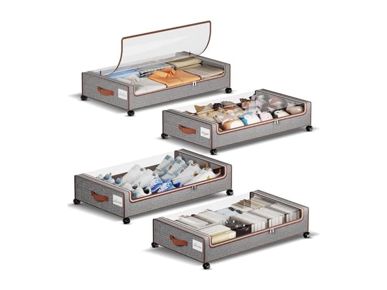 Grey 4 Pck Under the Bed Storage - Image 1