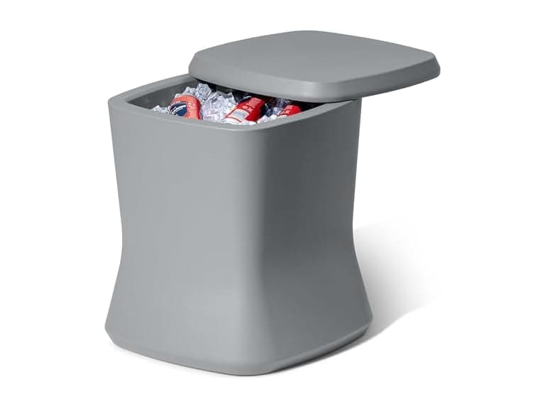 Modern Outdoor Side Table 25Qt Cooler - Image 1