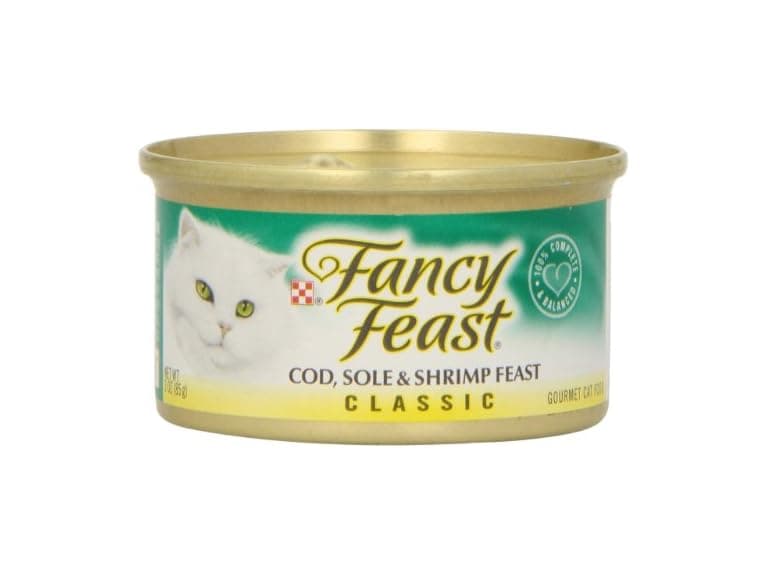 Fancy Feast Cat Food Cod Sole & Shrimp Feast, 3 oz - Image 1