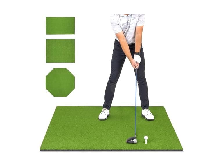 GoSports Golf Hitting Mat - PRO 5 x 5 ft Octagon - 15 mm - Image 1