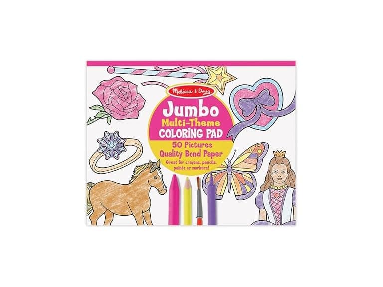 Melissa & Doug Jumbo 50-Page Kids' Coloring Pad - Image 1