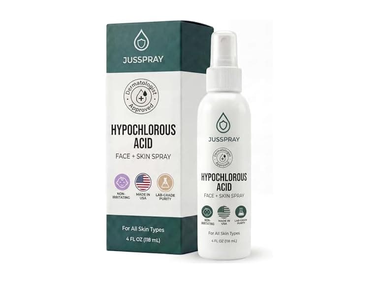 Jusspray Hypochlorous Acid Face and Skin Spray 4oz - Image 1
