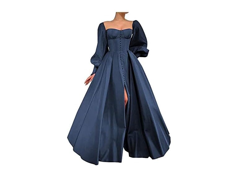 Xjizu Women (10) Long Puffy Sleeve Prom Ball Dress - Image 1