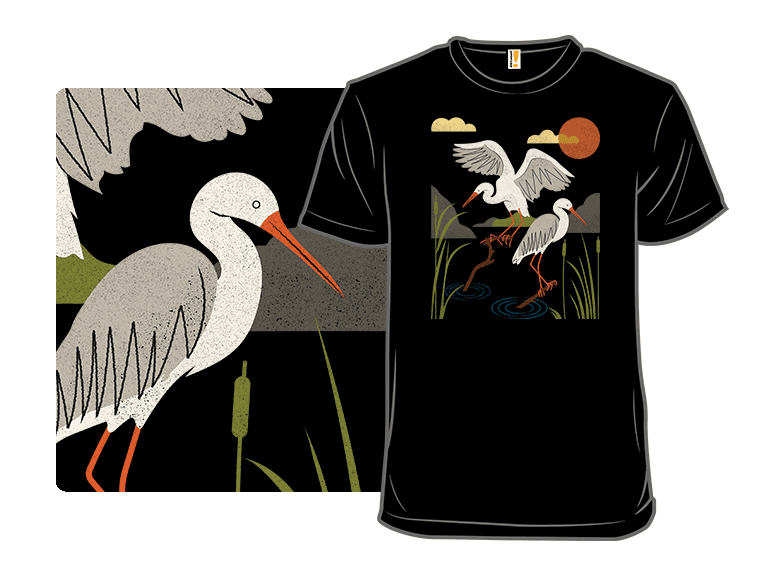 Herons Resting on the Lagoon - Image 1