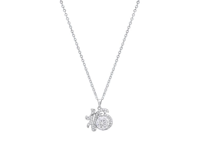 Moissanite Diamond 16 Pendant Necklace - Image 1