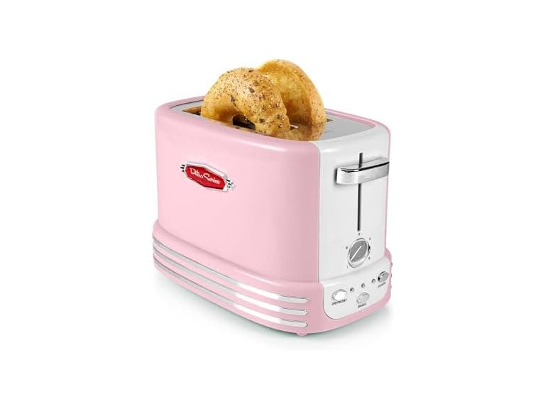 Nostalgia 2-Slice Toaster Pink - Image 1