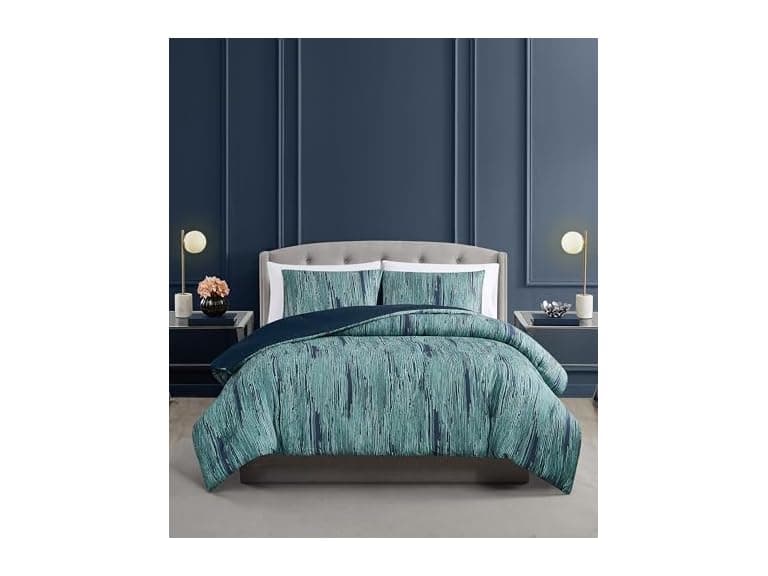 Vince Camuto Linework Stripe 100% Cotton 3 Piece Duvet Set - Image 1