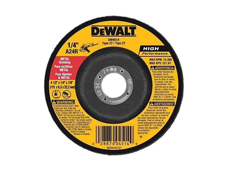 DEWALT DW4514 1/4" Thick Grinding Wheel - Image 1