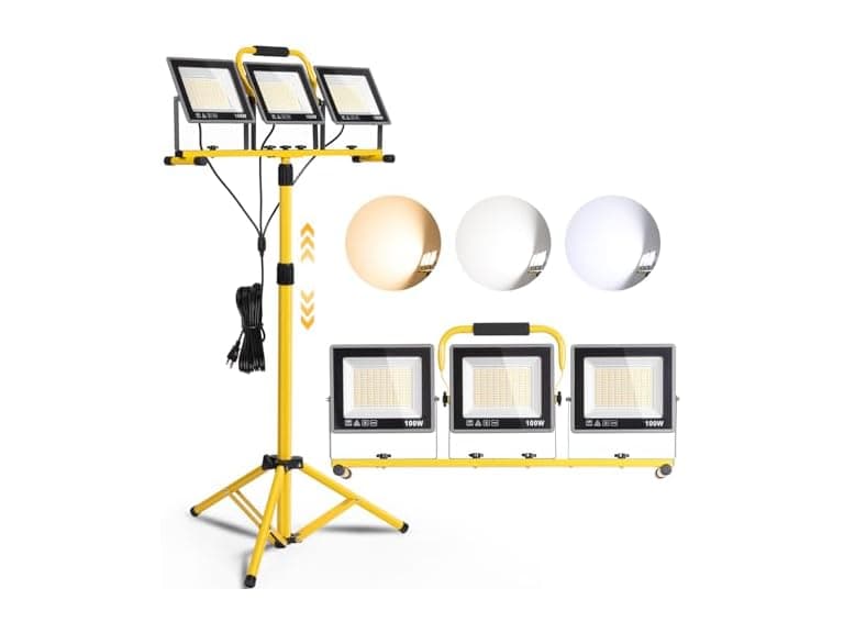 31000 Lumen LED Work Lights with Stand - Image 1