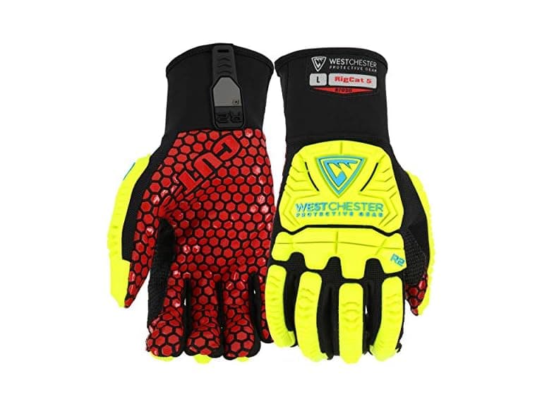 West Chester R2 Hi-Viz Silicone Palm Rigger Gloves - Image 1