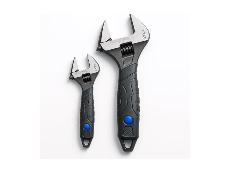 EXXO 4004 2 pc Adjustable Wrench Set WITH GRIP - Image 1