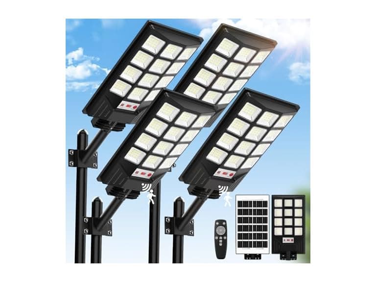 Brightever 4-Pack Solar Street Light - Image 1