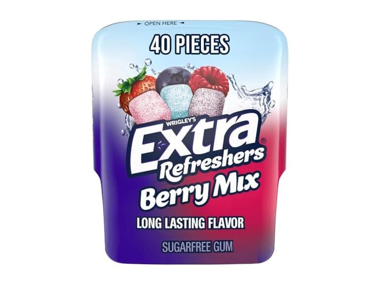 Extra Refreshers Berry Mix Gum, 40-Piece - Image 1