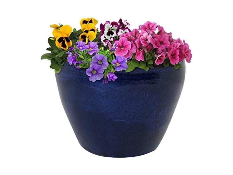 Sunnydaze Large Ceramic Plant Pot 14.5"