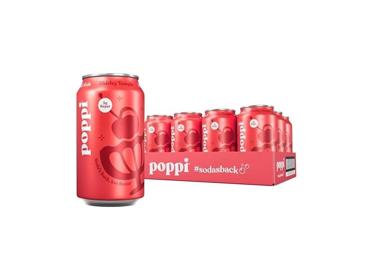 12PK Poppi Sparkling Prebiotic Soda Shirley Temple - Image 1